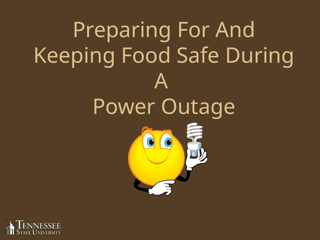 Preparing For And Keeping Food Safe During A Power - slide 1 of 12