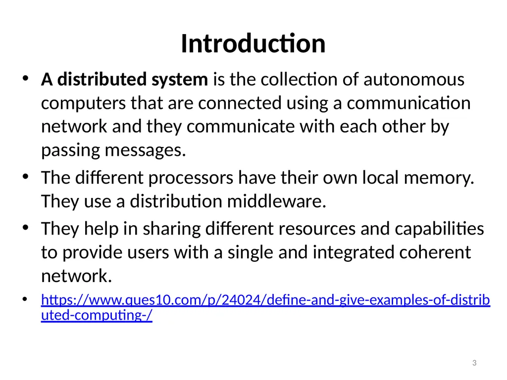 Distributed Computing Part 1 Resource: Distributed - slide 3 of 82
