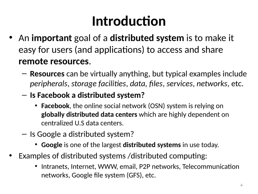 Distributed Computing Part 1 Resource: Distributed - slide 4 of 82