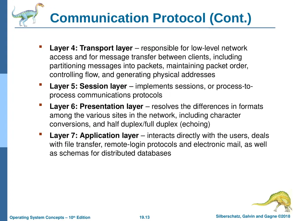 Chapter 19: Network and Distributed Systems - slide 13 of 56