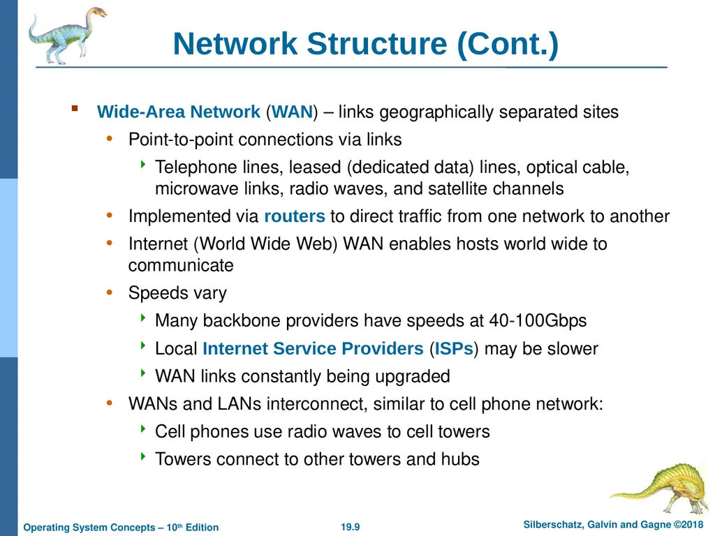 Chapter 19: Network and Distributed Systems - slide 9 of 56
