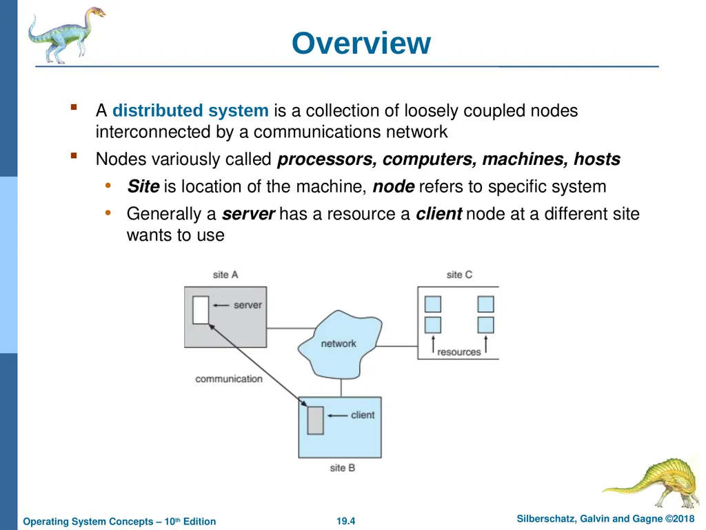 Chapter 19: Network and Distributed Systems - slide 4 of 56