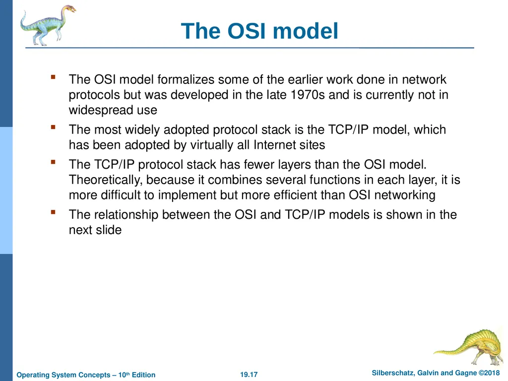 Chapter 19: Network and Distributed Systems - slide 17 of 56