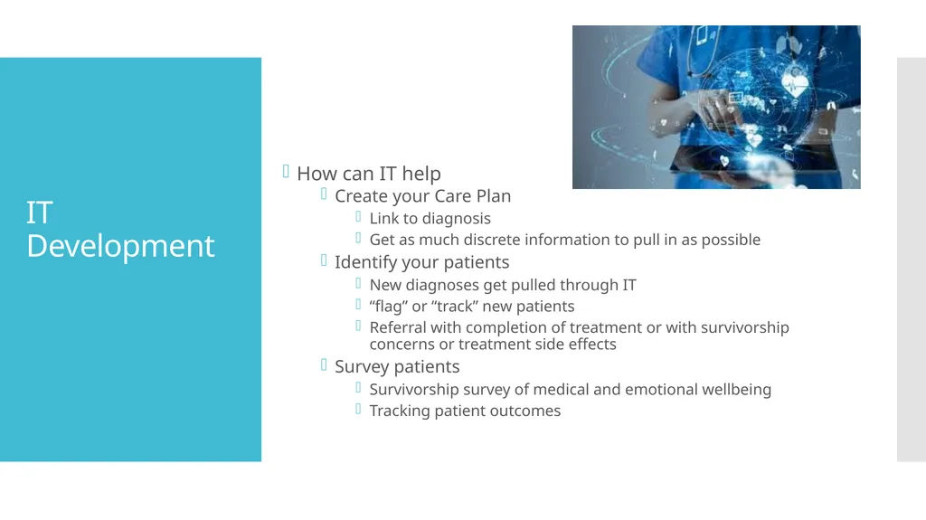 Initiating a Survivorship Program Megan Lanigan, - slide 12 of 22
