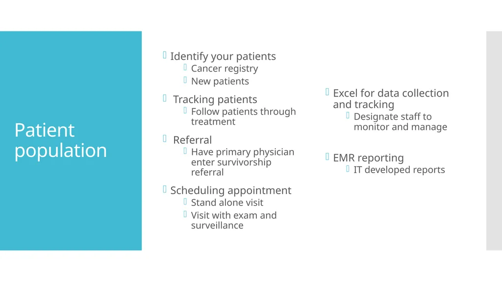 Initiating a Survivorship Program Megan Lanigan, - slide 16 of 22