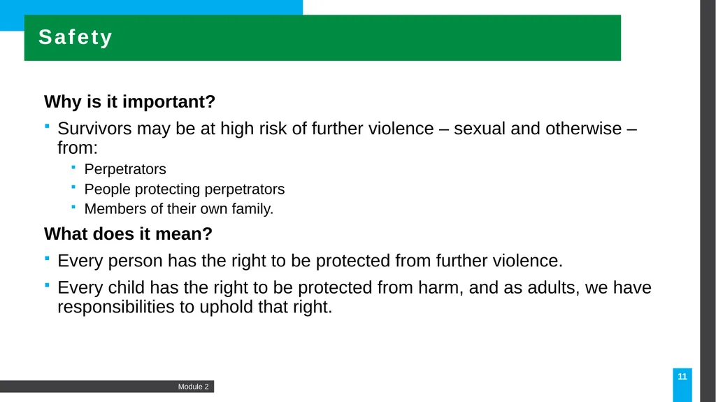 Caring for survivors: A principled approach 2 - slide 11 of 23