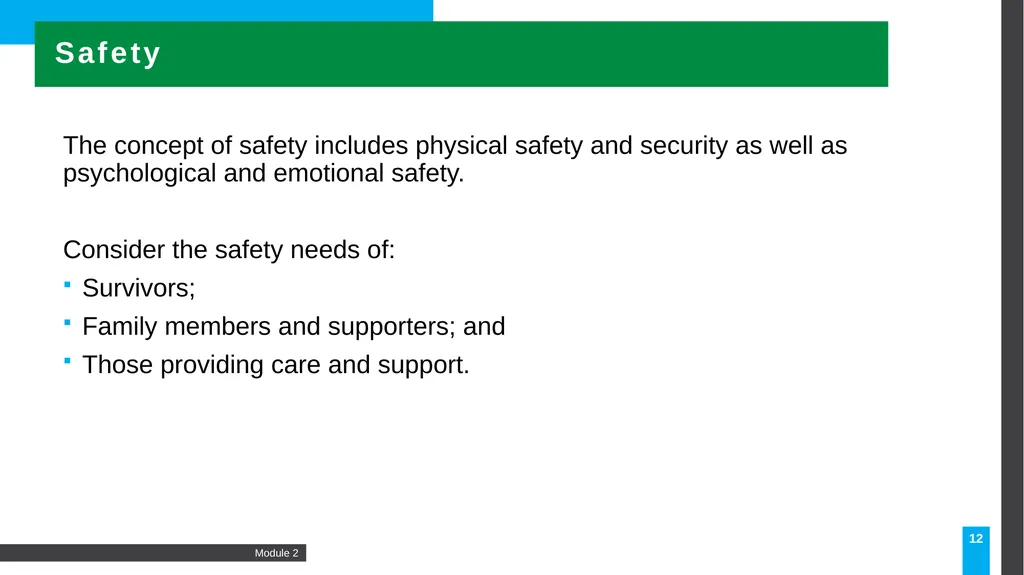 Caring for survivors: A principled approach 2 - slide 12 of 23