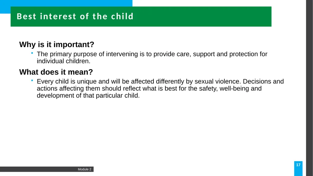 Caring for survivors: A principled approach 2 - slide 17 of 23