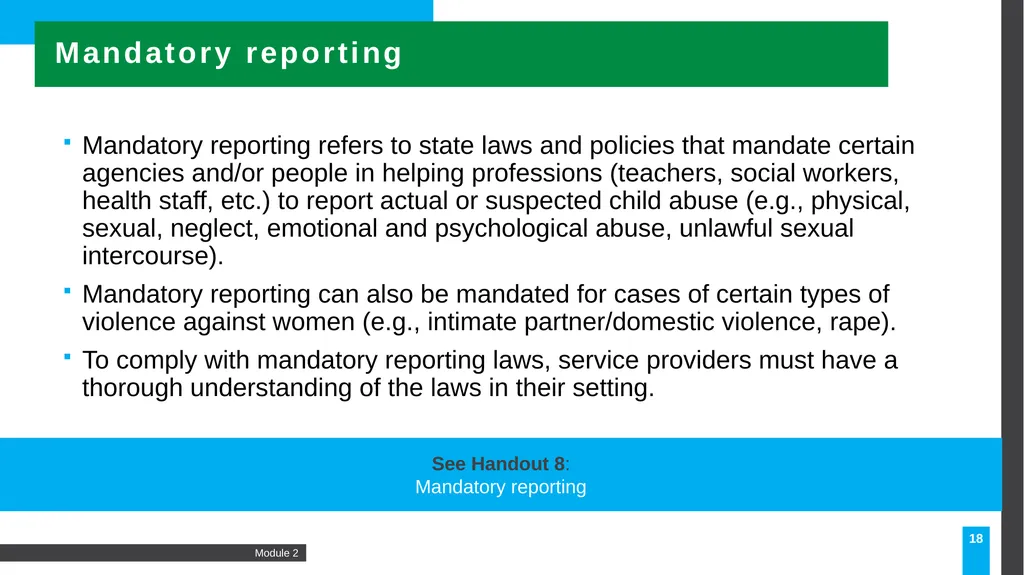Caring for survivors: A principled approach 2 - slide 18 of 23