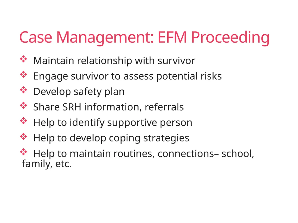 Case Management Managing Gender-Based Violence - slide 54 of 73