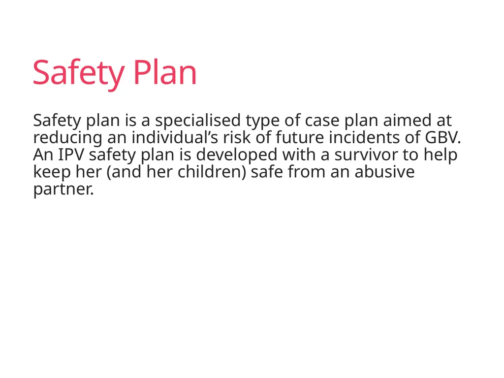 Case Management Managing Gender-Based Violence - slide 29 of 73