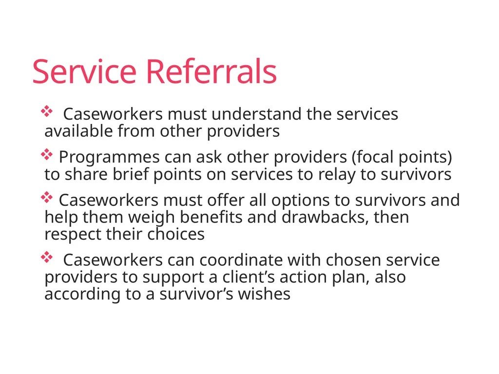 Case Management Managing Gender-Based Violence - slide 60 of 73