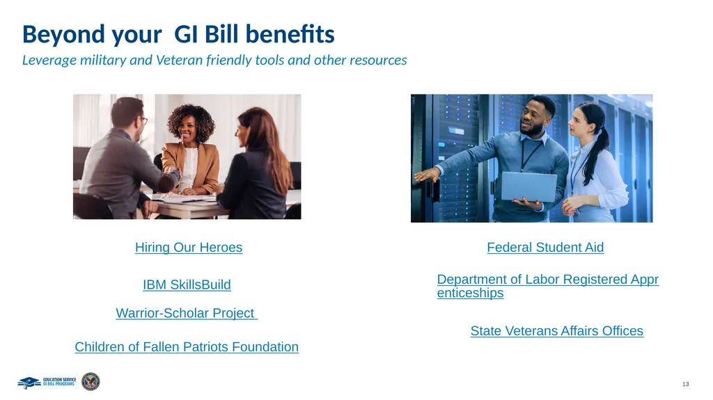 Maximizing Survivors’ and Dependents’ Education - slide 13 of 15