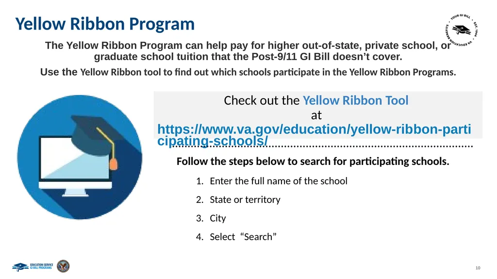 Maximizing Survivors’ and Dependents’ Education - slide 10 of 15