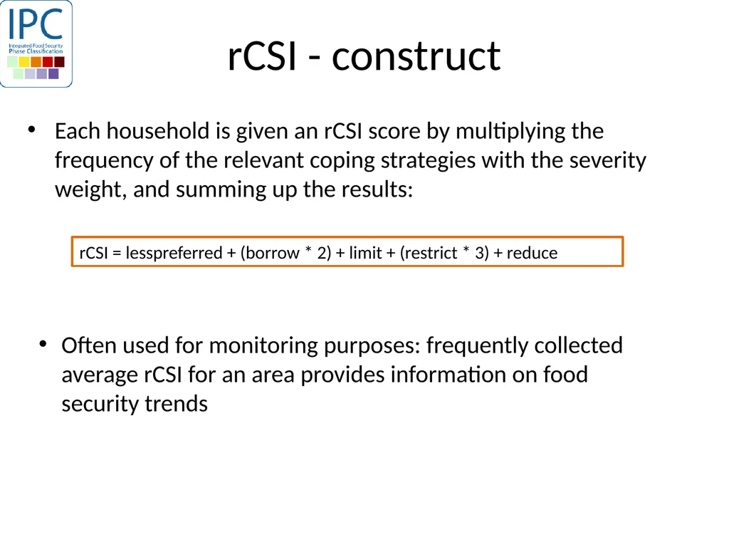 Reduced Coping Strategies Index IPC Global - slide 4 of 9