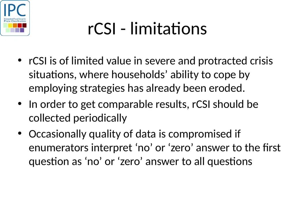 Reduced Coping Strategies Index IPC Global - slide 7 of 9