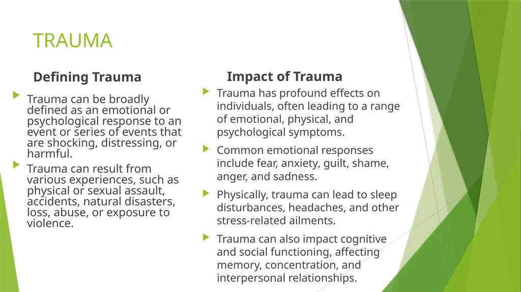 Trauma Informed Techniques Elizabeth Rogers, M.A., - slide 5 of 22