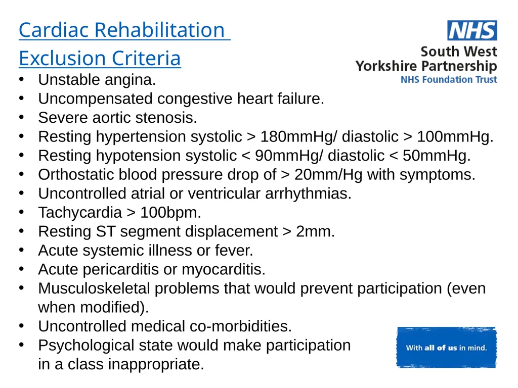 Cardiac and Pulmonary Rehabilitation Service - slide 4 of 12