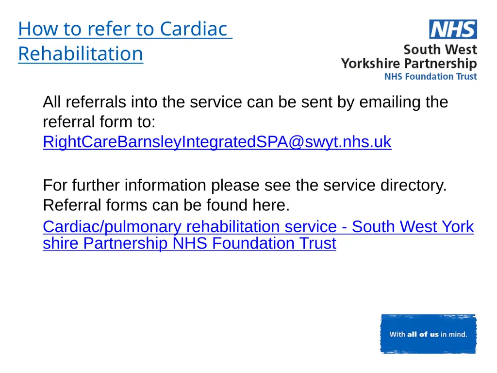 Cardiac and Pulmonary Rehabilitation Service - slide 11 of 12