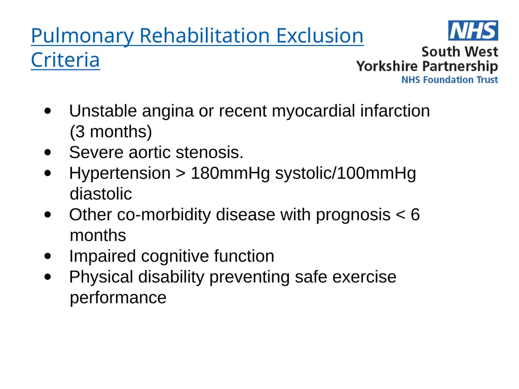 Cardiac and Pulmonary Rehabilitation Service - slide 6 of 12
