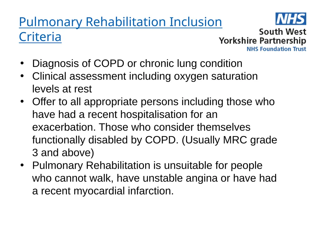 Cardiac and Pulmonary Rehabilitation Service - slide 5 of 12