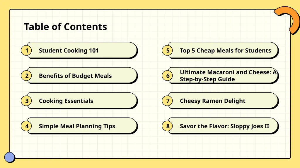 October 2023 Affordable and Delicious College - slide 2 of 13