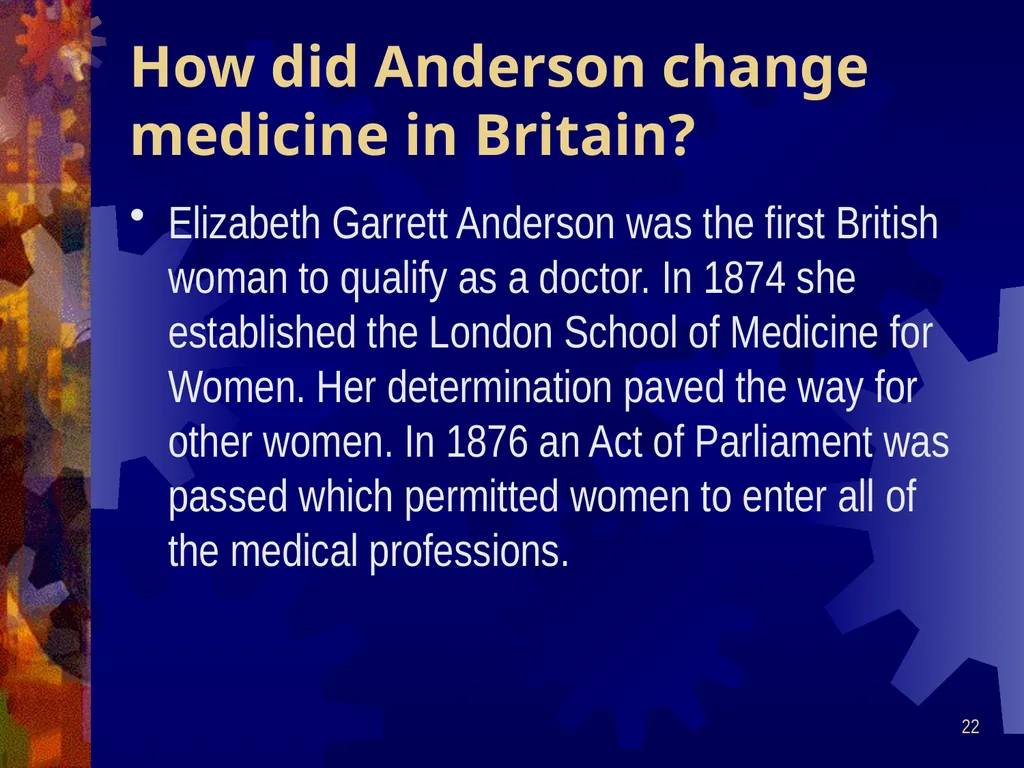 1 Women and Medicine History Year 11 2 Attitudes - slide 22 of 31