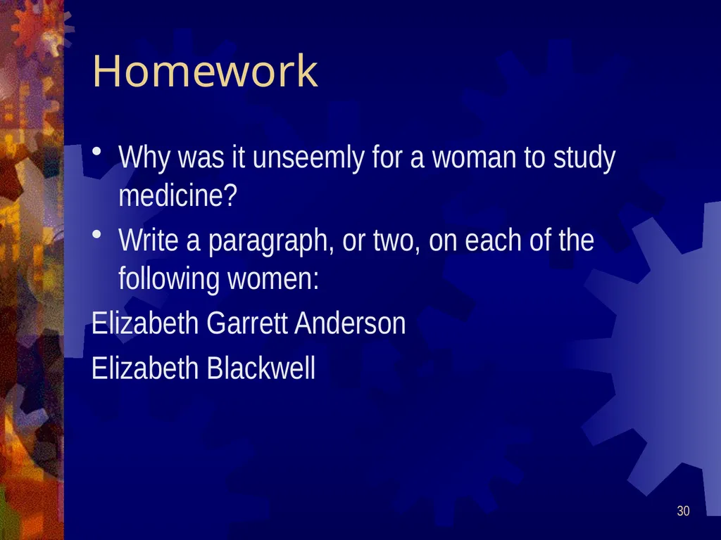 1 Women and Medicine History Year 11 2 Attitudes - slide 30 of 31