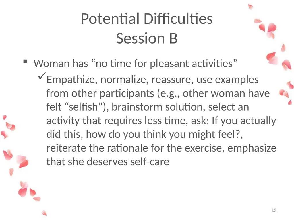 Session B: Being a Mother Changing Roles Mothers - slide 15 of 17