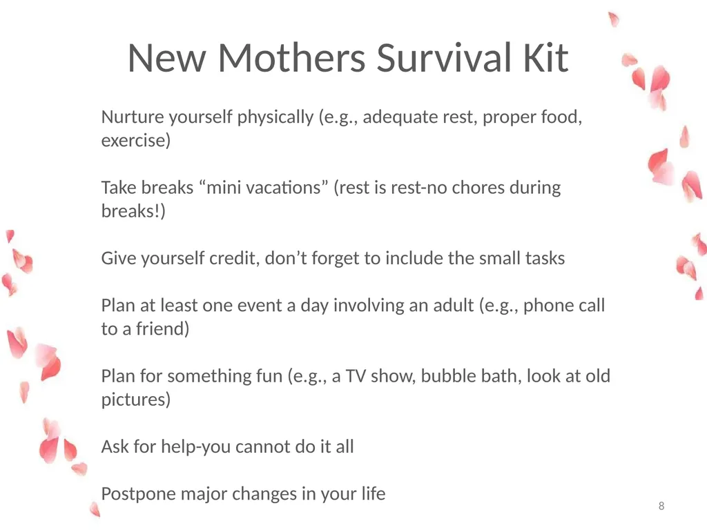 Session B: Being a Mother Changing Roles Mothers - slide 8 of 17