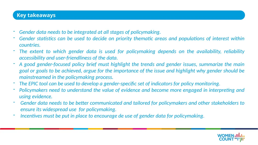 Using gender data for policymaking ASIA-PACIFIC - slide 24 of 25