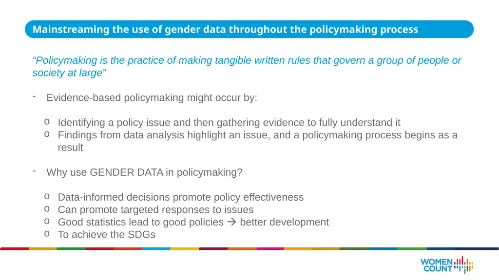 Using gender data for policymaking ASIA-PACIFIC - slide 4 of 25