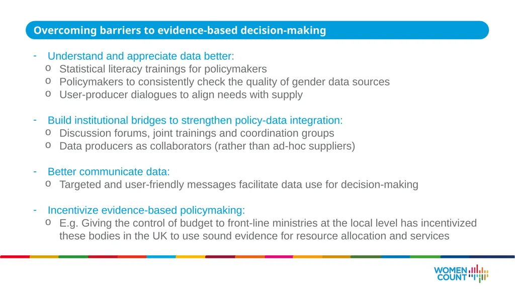 Using gender data for policymaking ASIA-PACIFIC - slide 22 of 25