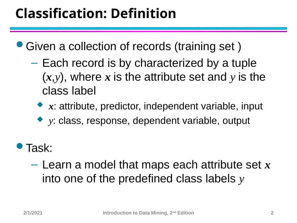 Data Mining Classification: Basic Concepts and - slide 2 of 59