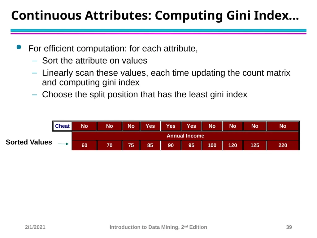 Data Mining Classification: Basic Concepts and - slide 39 of 59