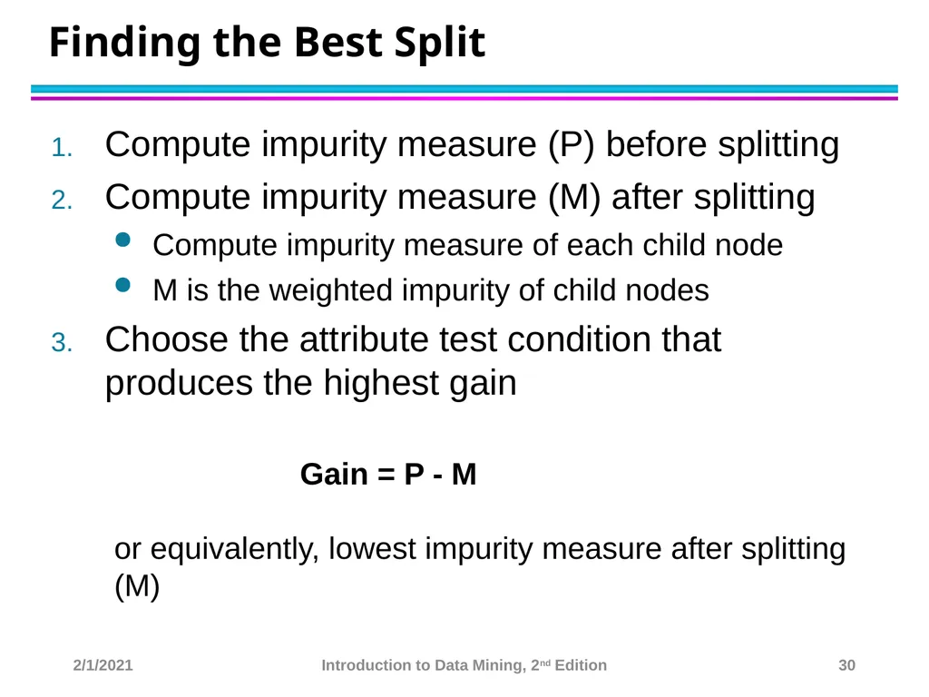 Data Mining Classification: Basic Concepts and - slide 30 of 59