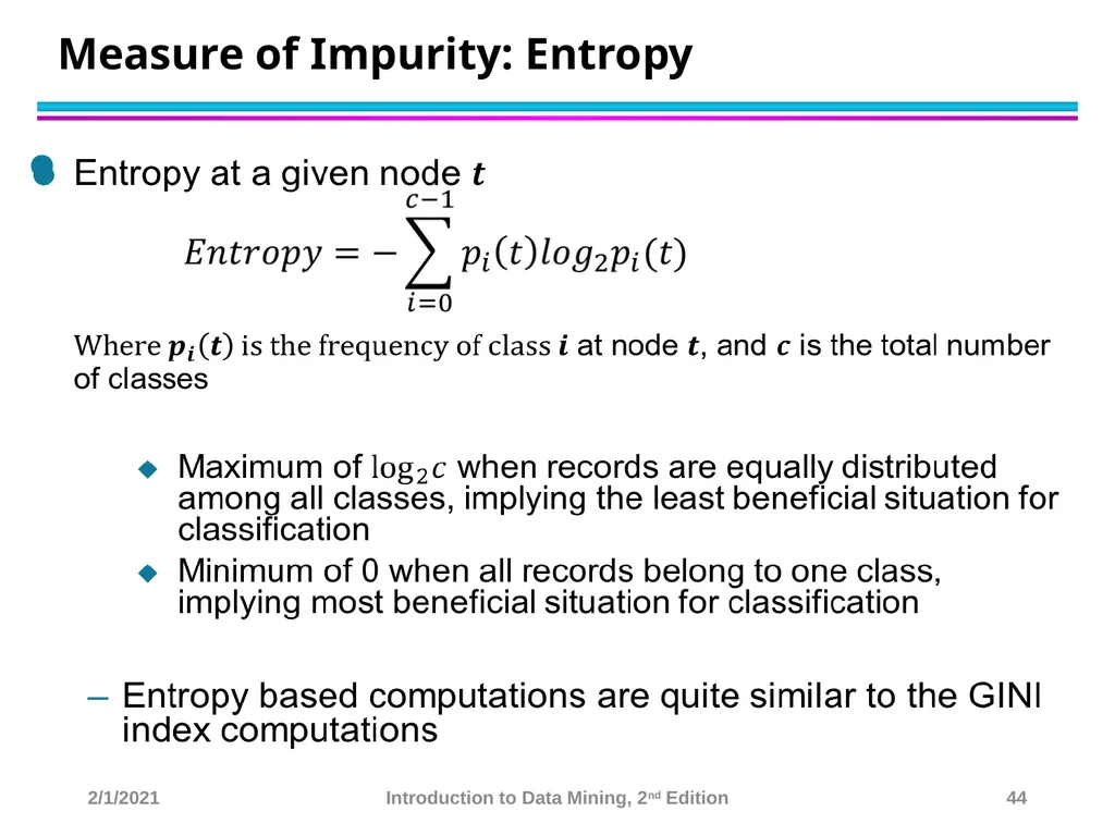 Data Mining Classification: Basic Concepts and - slide 44 of 59