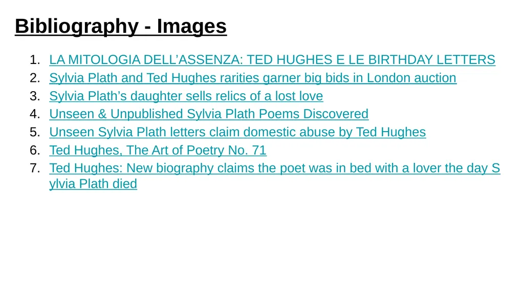 Plath and Hughes - their relationship Group ? - slide 13 of 13