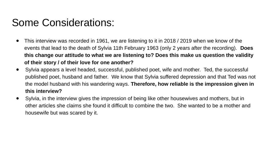 Plath and Hughes - their relationship Group ? - slide 9 of 13
