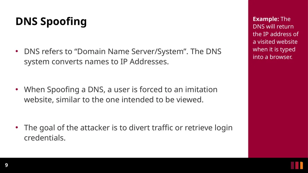 Man-In-The-Middle Attacks Definition - slide 9 of 19