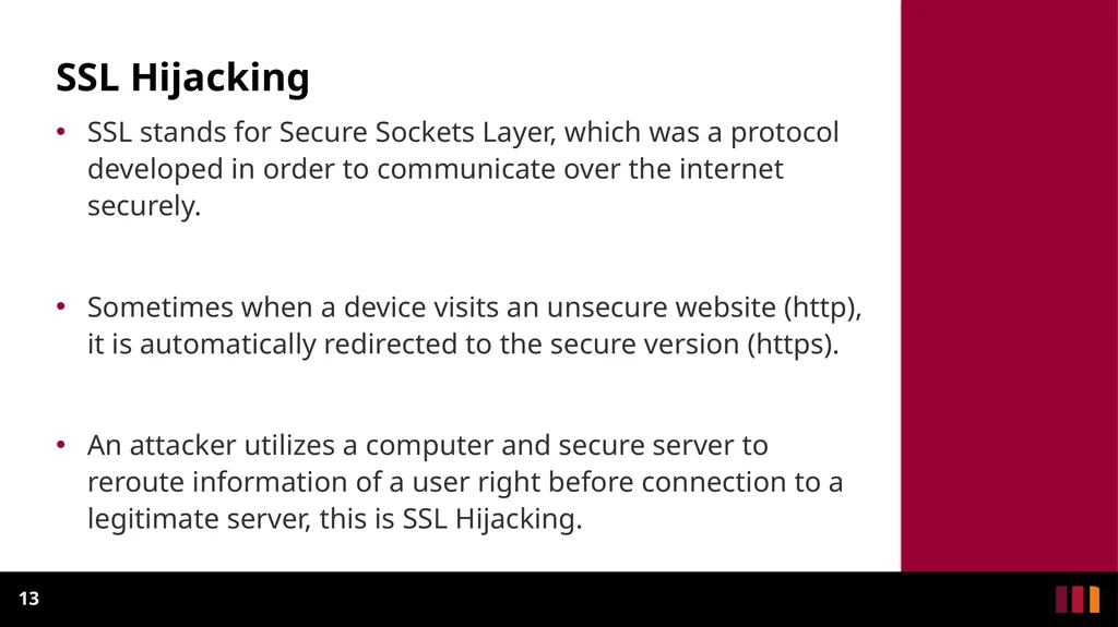 Man-In-The-Middle Attacks Definition - slide 13 of 19