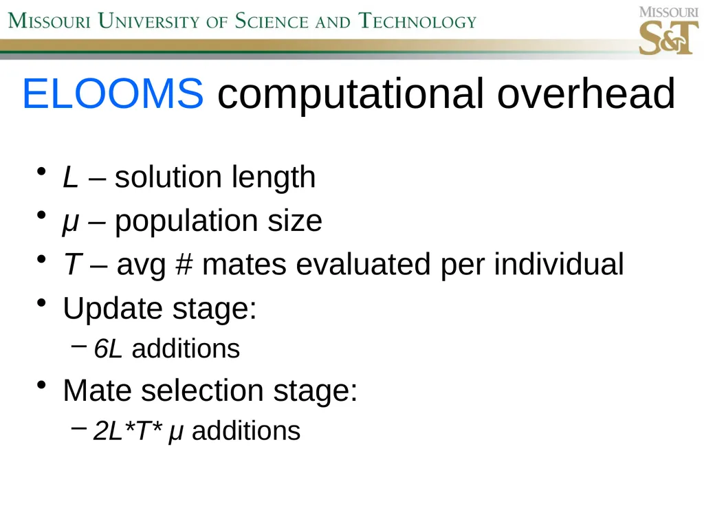 Self-Adaptive Semi-Autonomous Parent Selection - slide 31 of 38