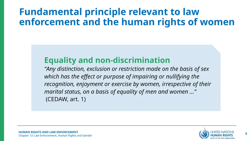 Law Enforcement, Human Rights and Gender Chapter - slide 5 of 17