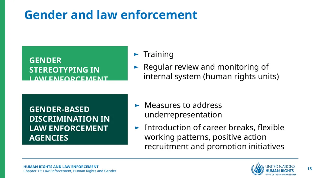 Law Enforcement, Human Rights and Gender Chapter - slide 13 of 17