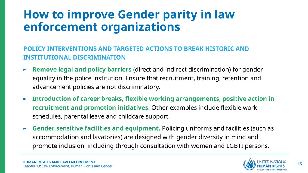 Law Enforcement, Human Rights and Gender Chapter - slide 15 of 17