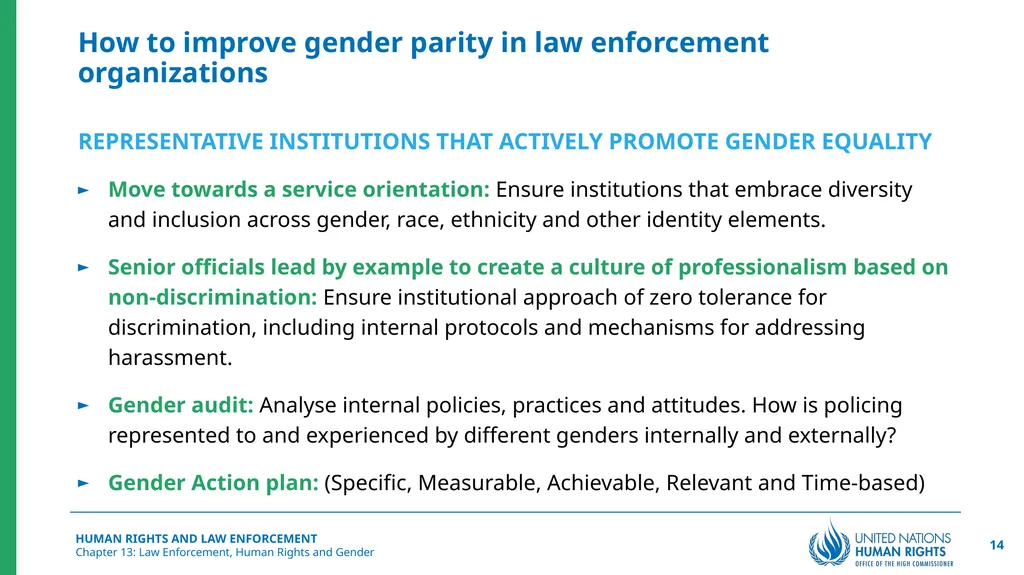 Law Enforcement, Human Rights and Gender Chapter - slide 14 of 17