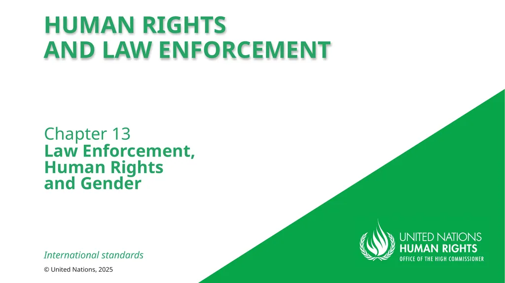 Law Enforcement, Human Rights and Gender Chapter - slide 2 of 17