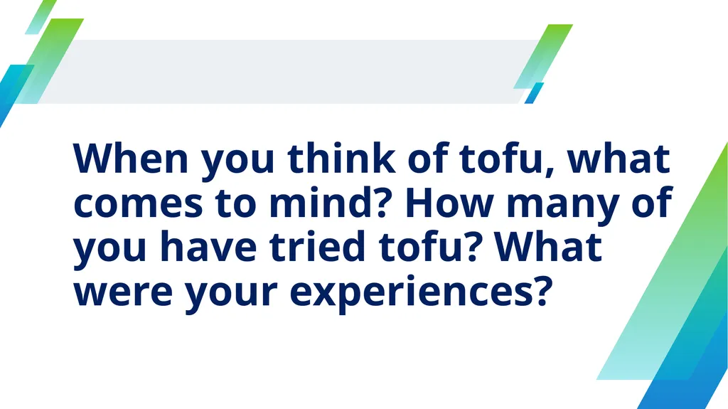 Tofu Requirements in the CACFP CACFP iTrain Simple - slide 4 of 15