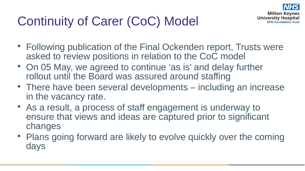 Trust Board – Maternity Update Presented by Ian - slide 14 of 14