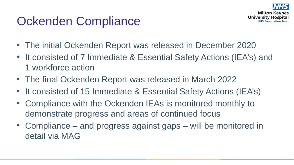 Trust Board – Maternity Update Presented by Ian - slide 12 of 14